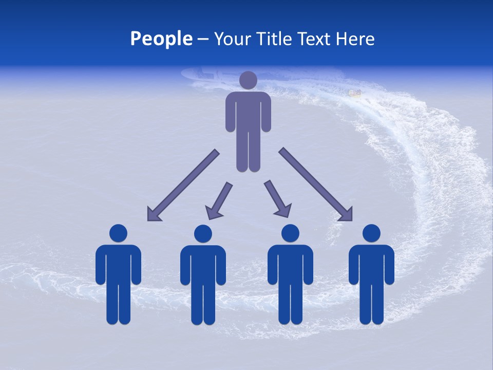 White Boat On The Sea PowerPoint Template