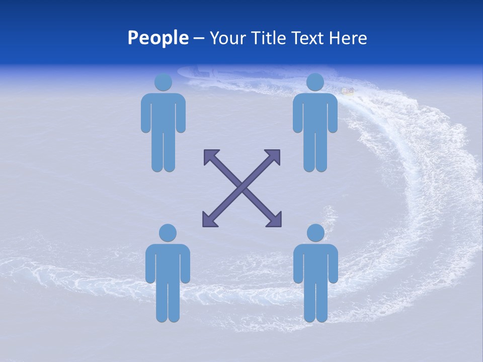 White Boat On The Sea PowerPoint Template