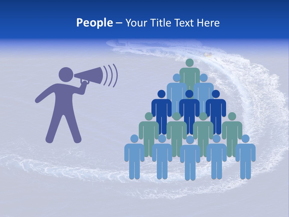 White Boat On The Sea PowerPoint Template