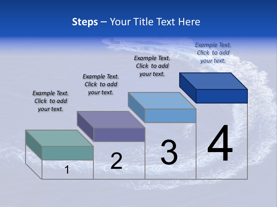 White Boat On The Sea PowerPoint Template