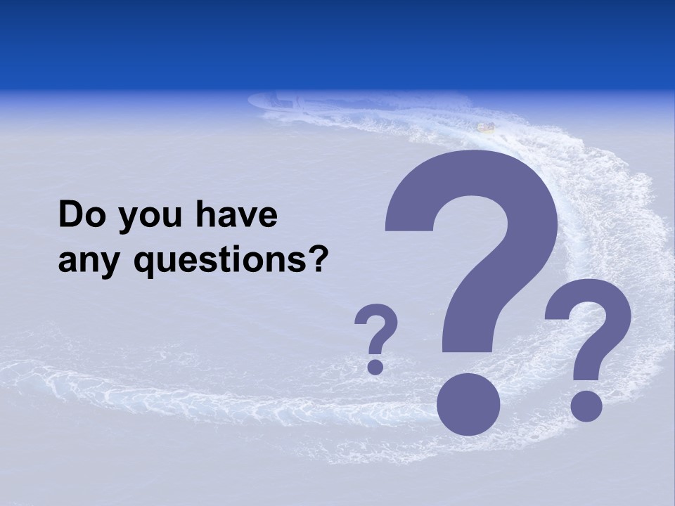 White Boat On The Sea PowerPoint Template