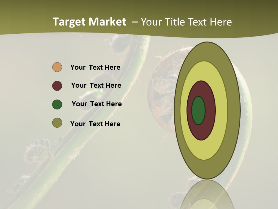 Two Green Fiddleheads On A Woodland Fern In Spring PowerPoint Template