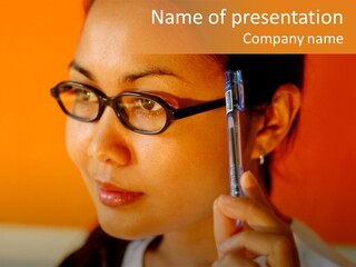 Women Thinking PowerPoint Template