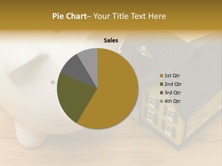 Close Up Of A Home With A Piggy Bank PowerPoint Template