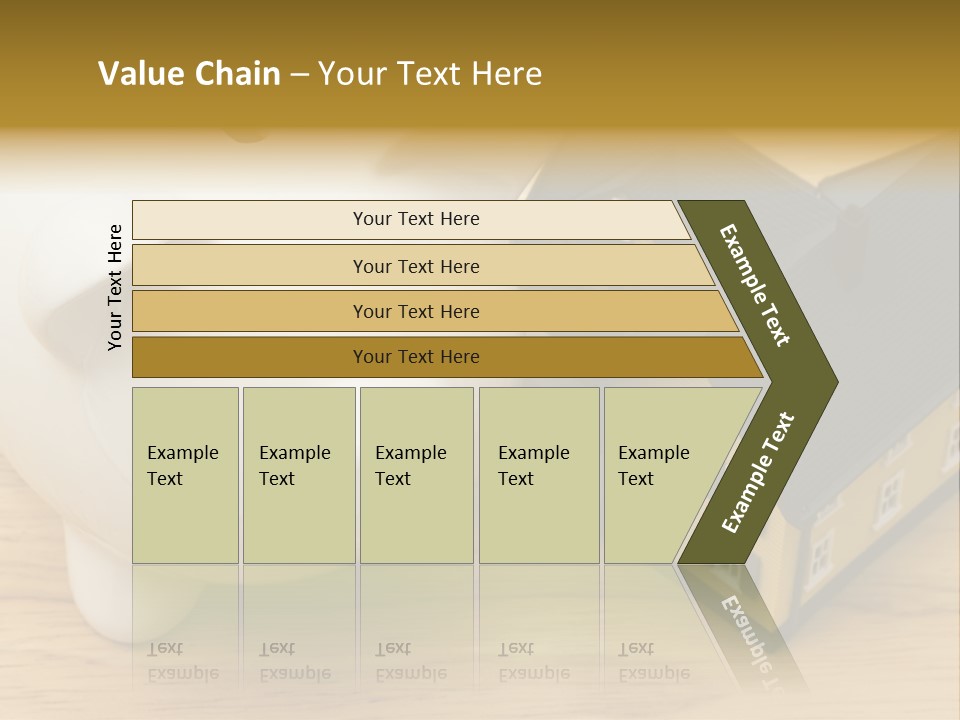 Close Up Of A Home With A Piggy Bank PowerPoint Template