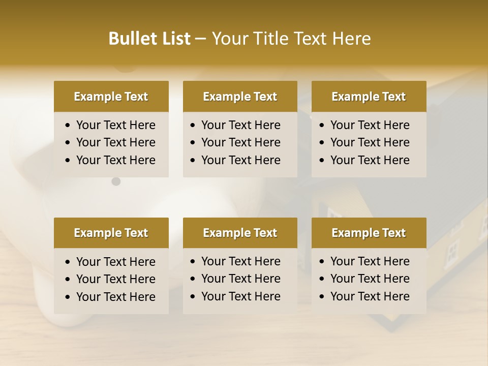 Close Up Of A Home With A Piggy Bank PowerPoint Template