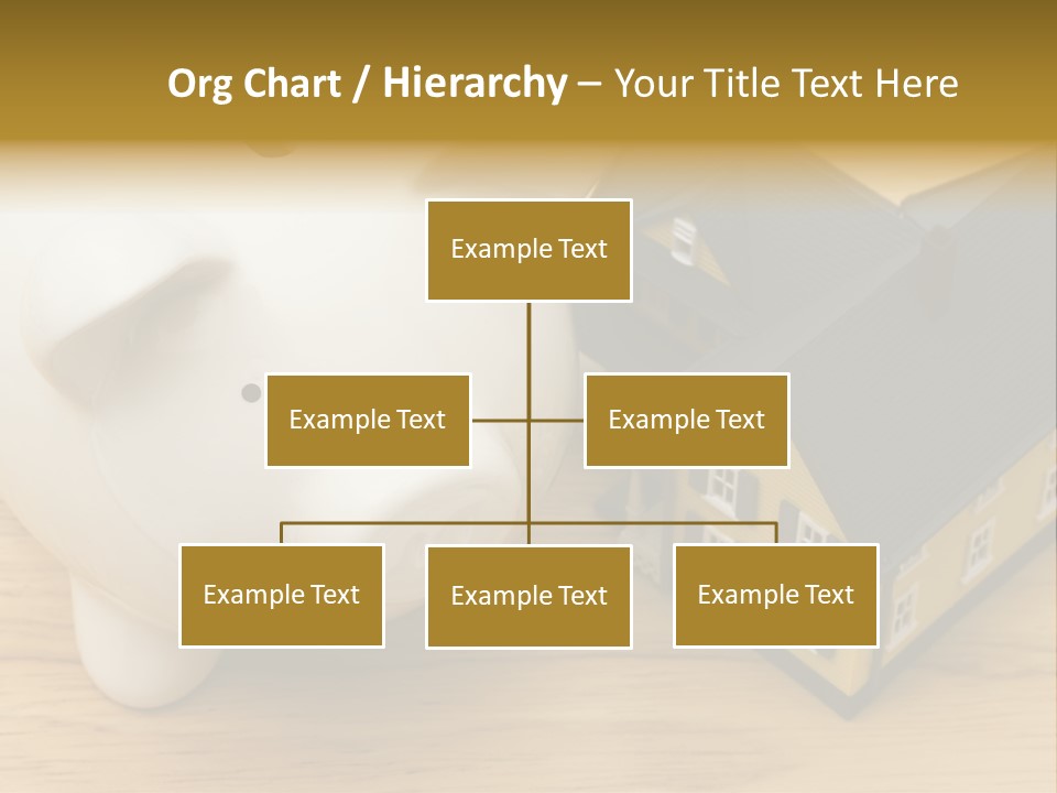 Close Up Of A Home With A Piggy Bank PowerPoint Template