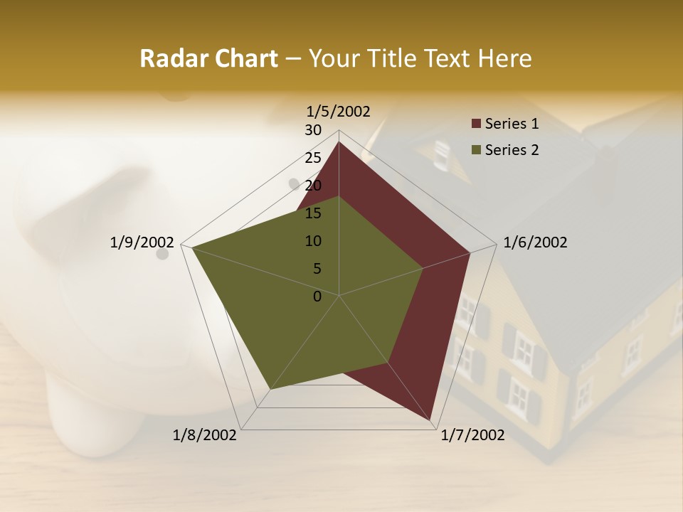 Close Up Of A Home With A Piggy Bank PowerPoint Template