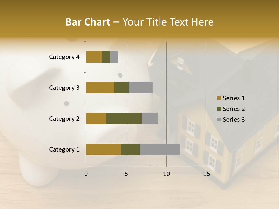 Close Up Of A Home With A Piggy Bank PowerPoint Template