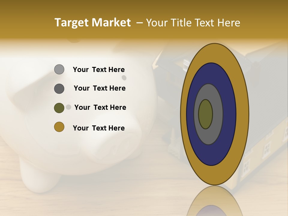 Close Up Of A Home With A Piggy Bank PowerPoint Template
