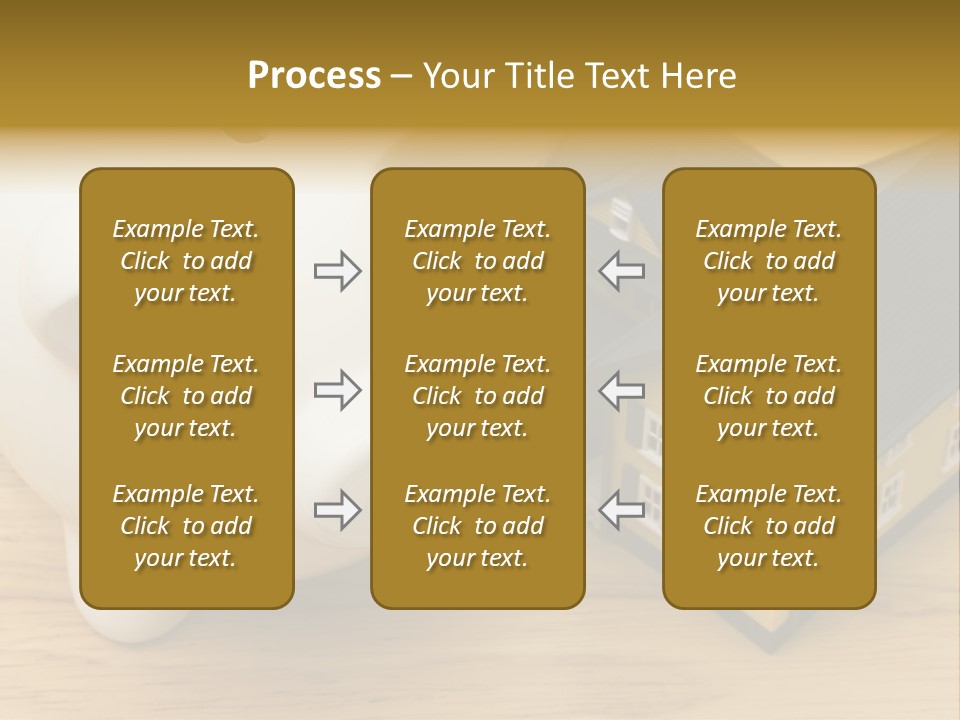 Close Up Of A Home With A Piggy Bank PowerPoint Template