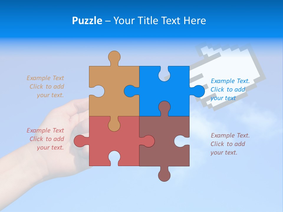 Five Businesspeople In Boardroom Smiling PowerPoint Template