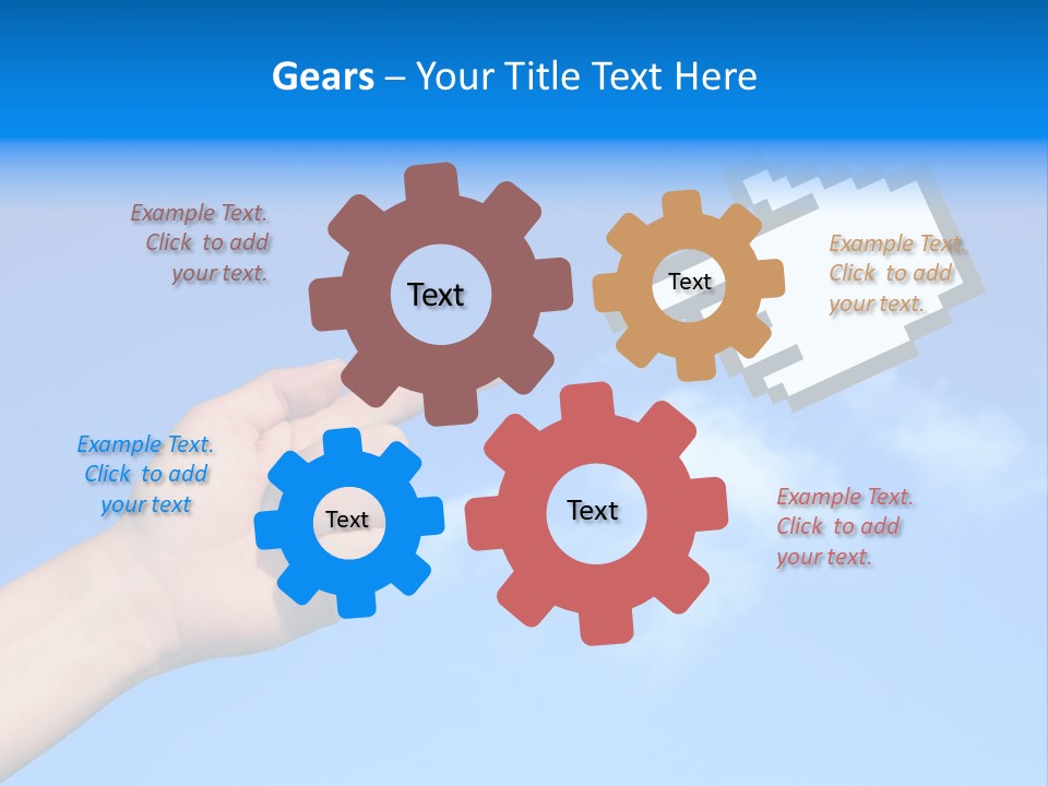 Five Businesspeople In Boardroom Smiling PowerPoint Template