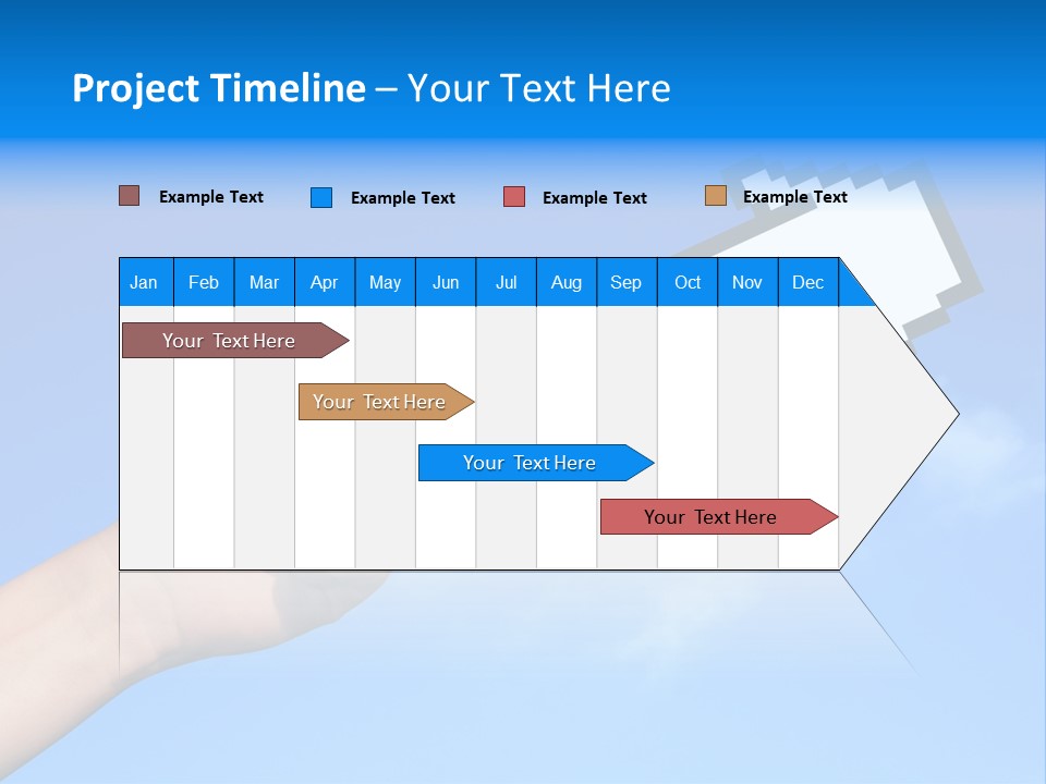 Five Businesspeople In Boardroom Smiling PowerPoint Template