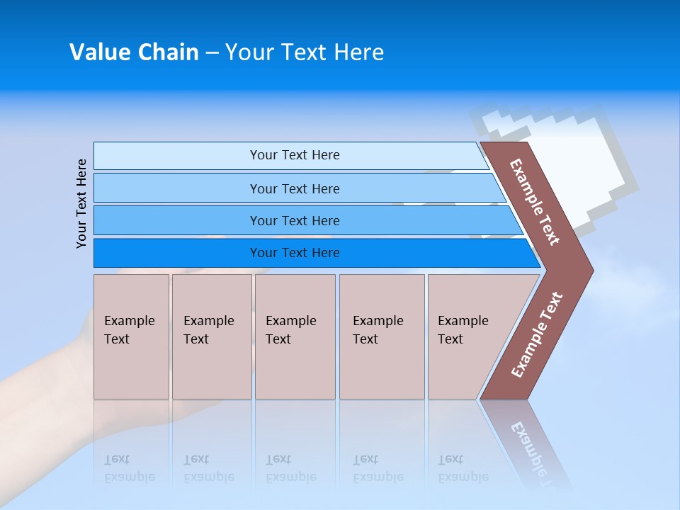Five Businesspeople In Boardroom Smiling PowerPoint Template
