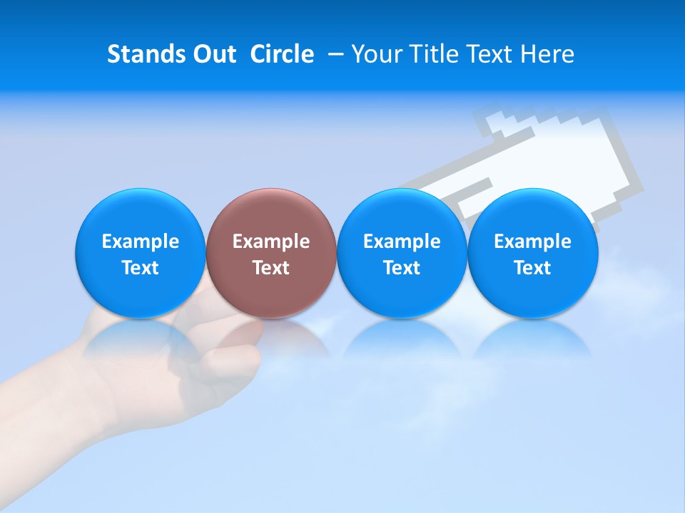 Five Businesspeople In Boardroom Smiling PowerPoint Template