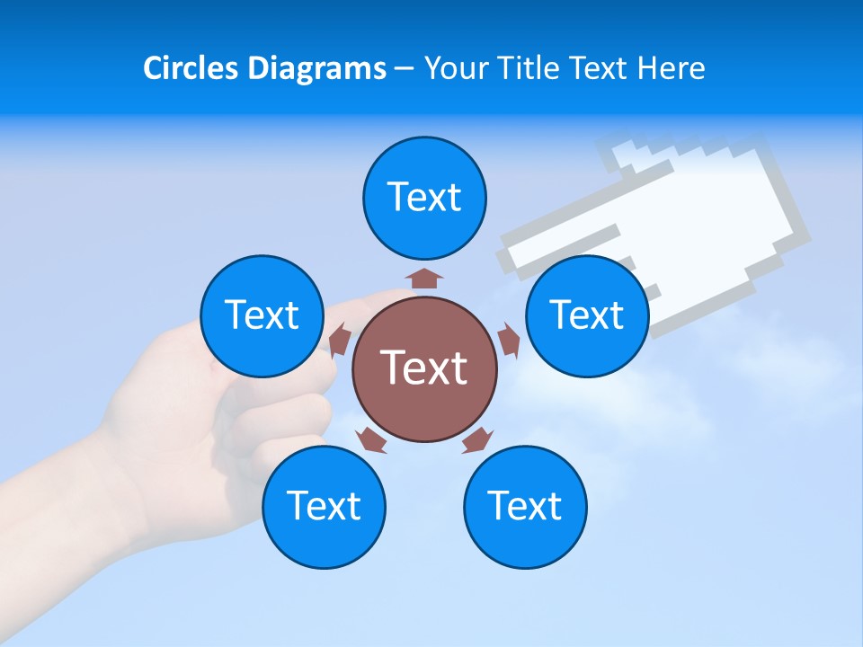 Five Businesspeople In Boardroom Smiling PowerPoint Template