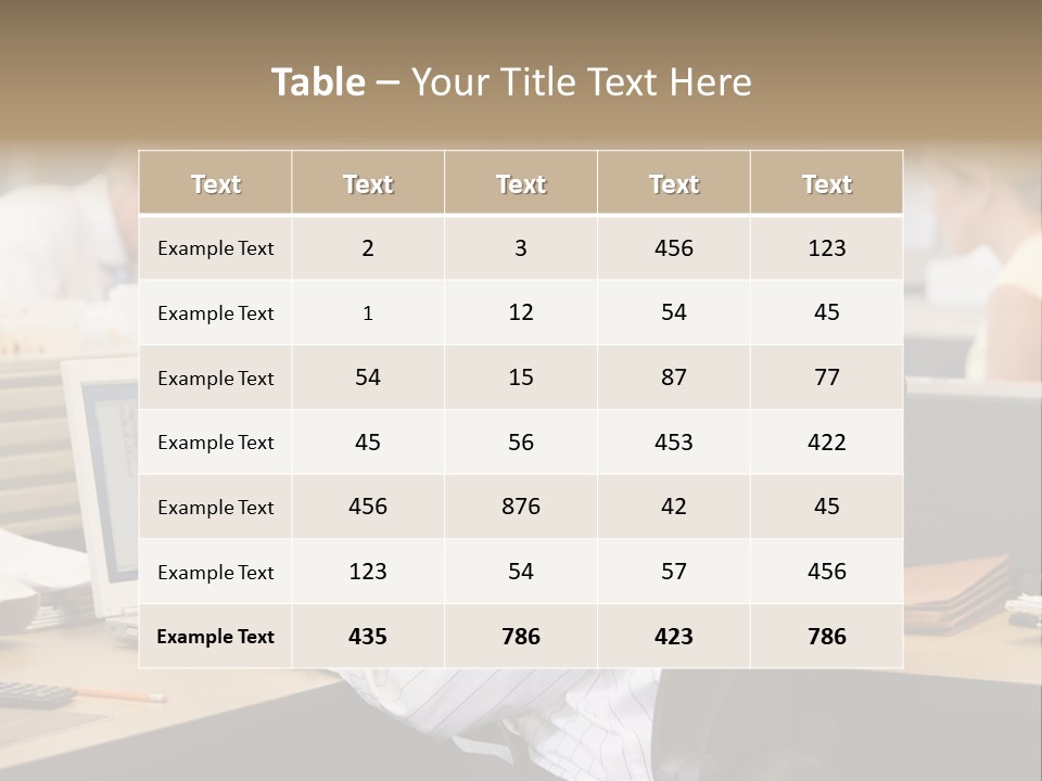 Businessman In Cubicle Using Laptop PowerPoint Template