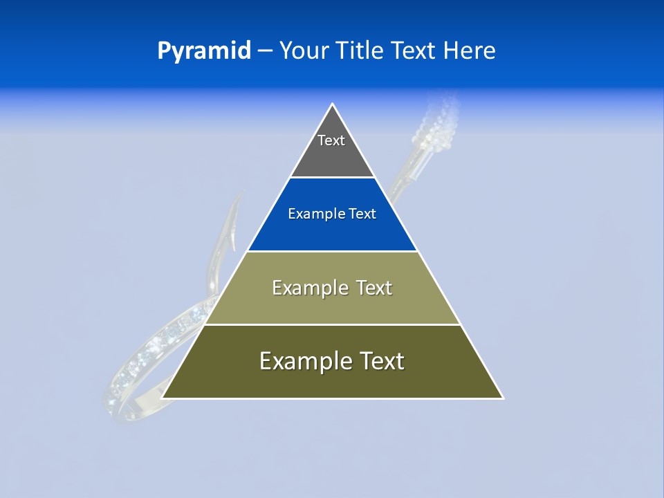 Gold Ring On A Fish Hook - Dating And Engagement Concept PowerPoint Template