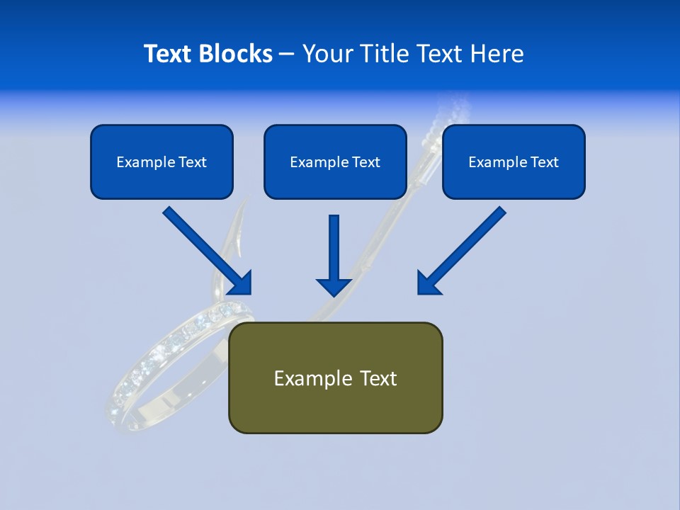 Gold Ring On A Fish Hook - Dating And Engagement Concept PowerPoint Template