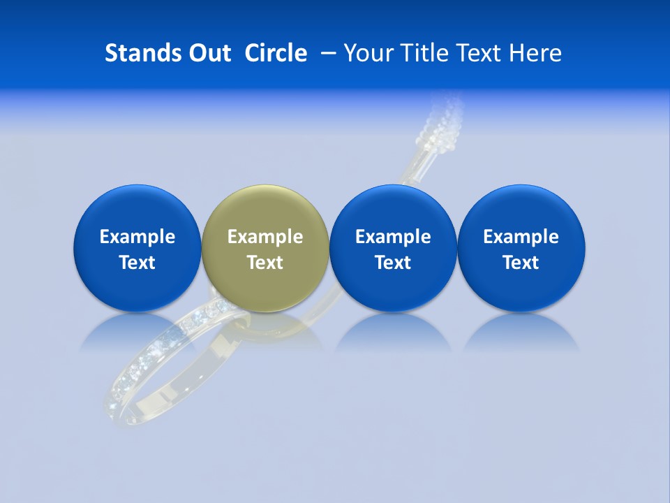 Gold Ring On A Fish Hook - Dating And Engagement Concept PowerPoint Template