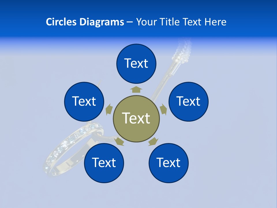 Gold Ring On A Fish Hook - Dating And Engagement Concept PowerPoint Template