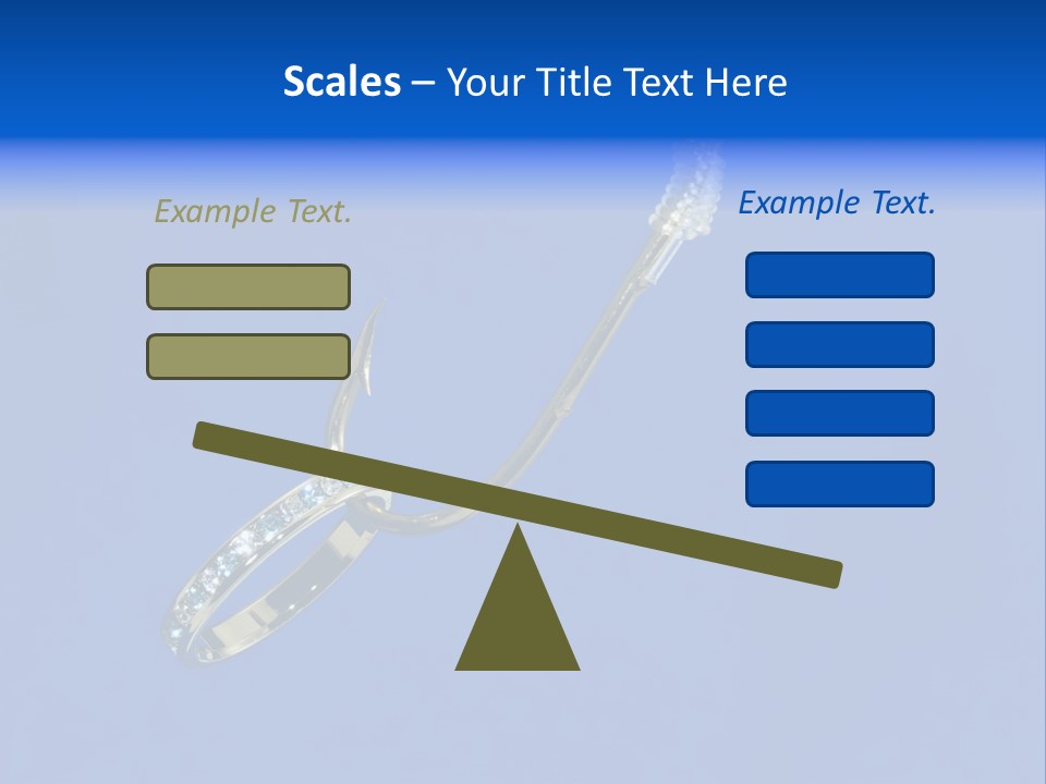 Gold Ring On A Fish Hook - Dating And Engagement Concept PowerPoint Template