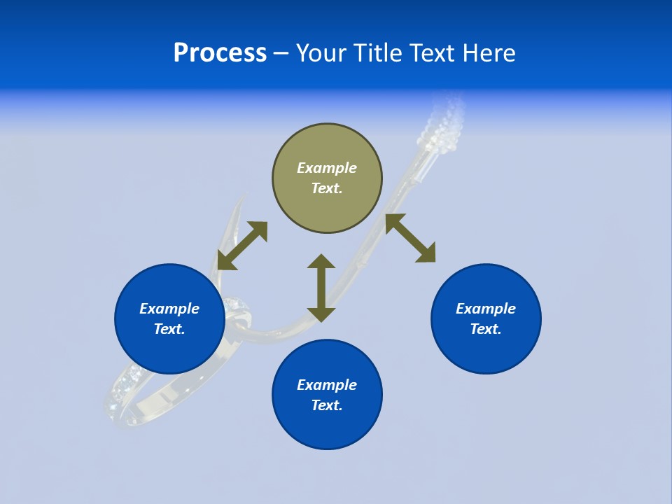 Gold Ring On A Fish Hook - Dating And Engagement Concept PowerPoint Template