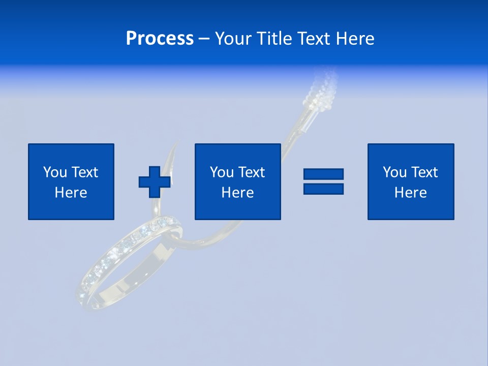 Gold Ring On A Fish Hook - Dating And Engagement Concept PowerPoint Template