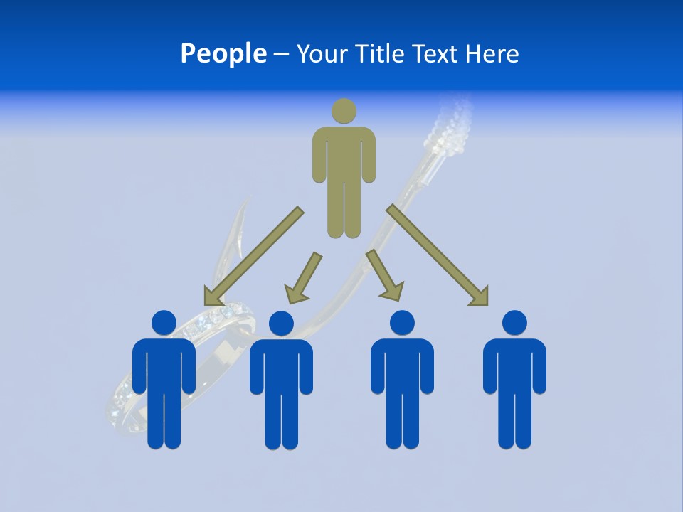 Gold Ring On A Fish Hook - Dating And Engagement Concept PowerPoint Template