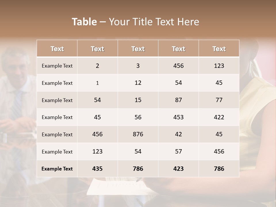 Five Businesspeople In Boardroom Smiling PowerPoint Template