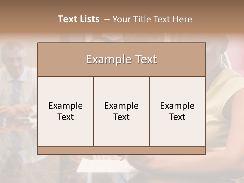 Five Businesspeople In Boardroom Smiling PowerPoint Template
