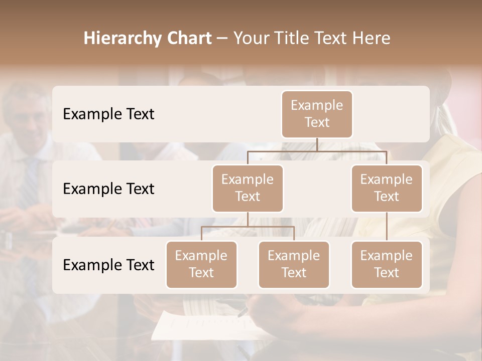Five Businesspeople In Boardroom Smiling PowerPoint Template