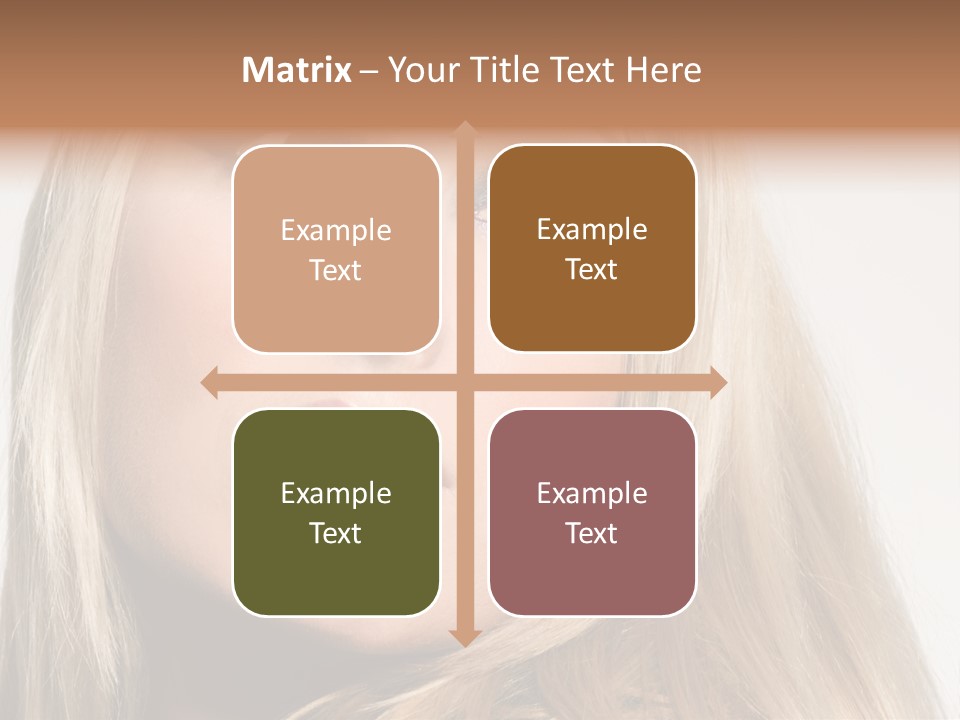 A Woman's Face And Dramatic Eyes. PowerPoint Template