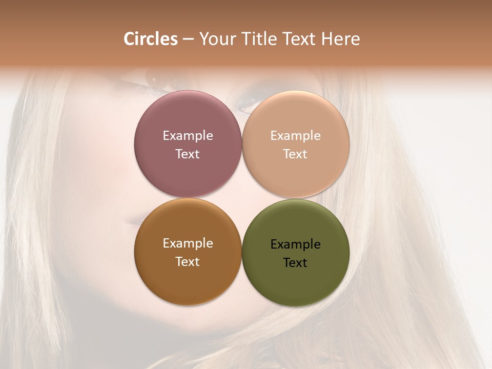 A Woman's Face And Dramatic Eyes. PowerPoint Template