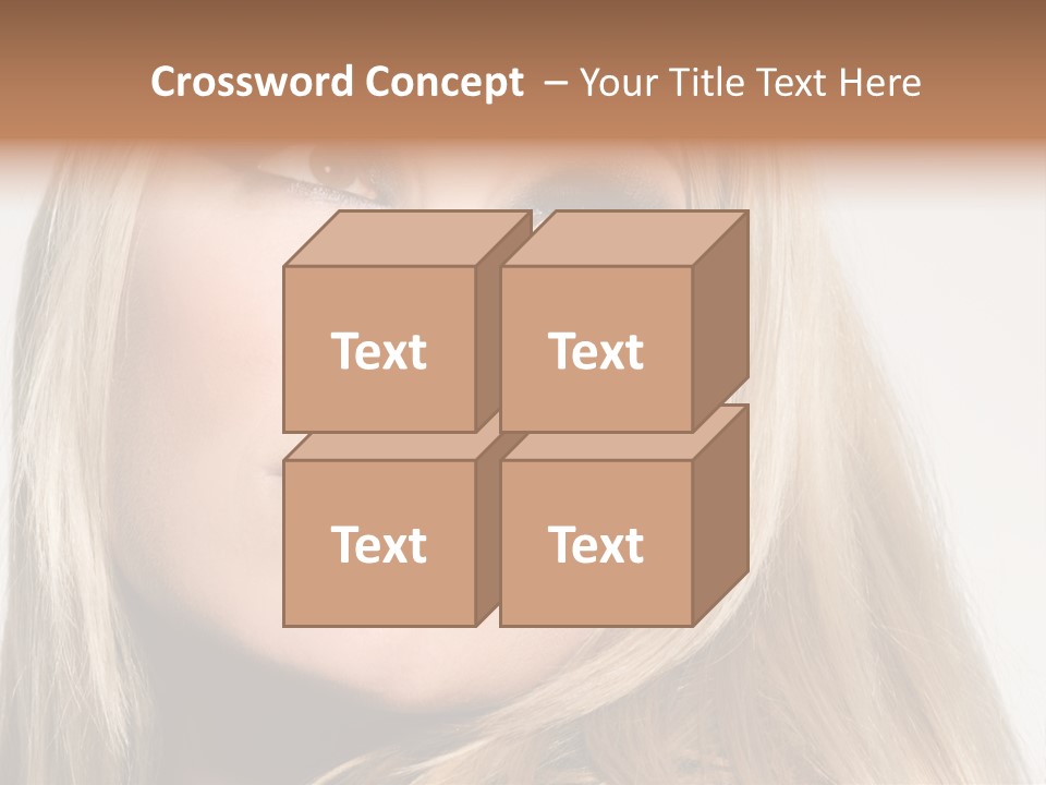 A Woman's Face And Dramatic Eyes. PowerPoint Template