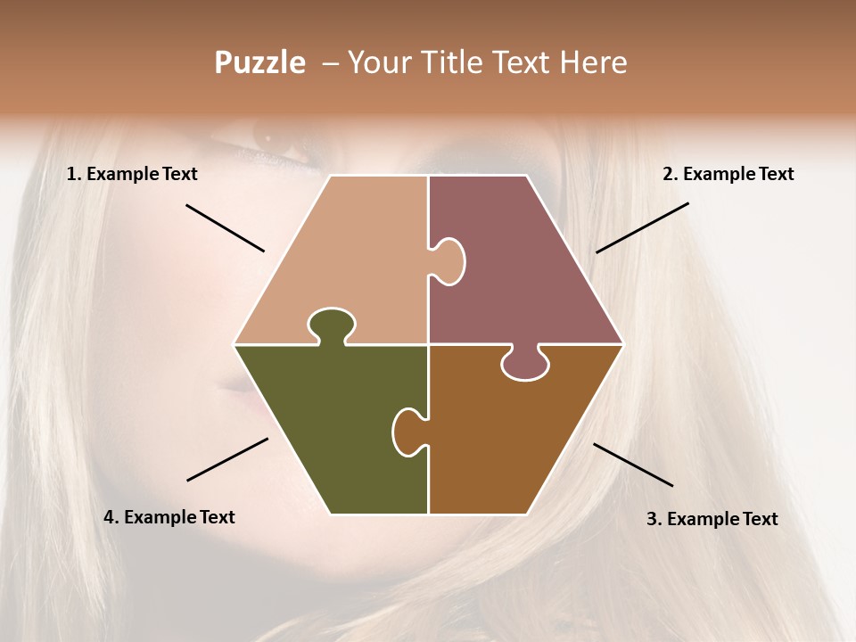 A Woman's Face And Dramatic Eyes. PowerPoint Template