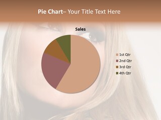 A Woman's Face And Dramatic Eyes. PowerPoint Template