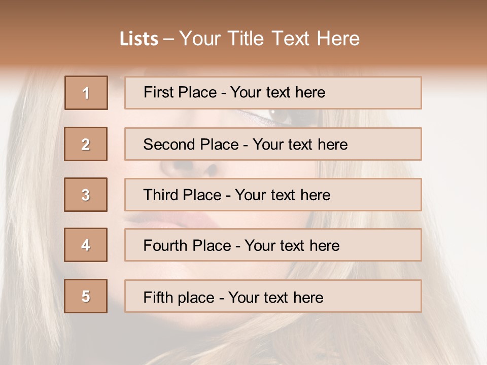 A Woman's Face And Dramatic Eyes. PowerPoint Template