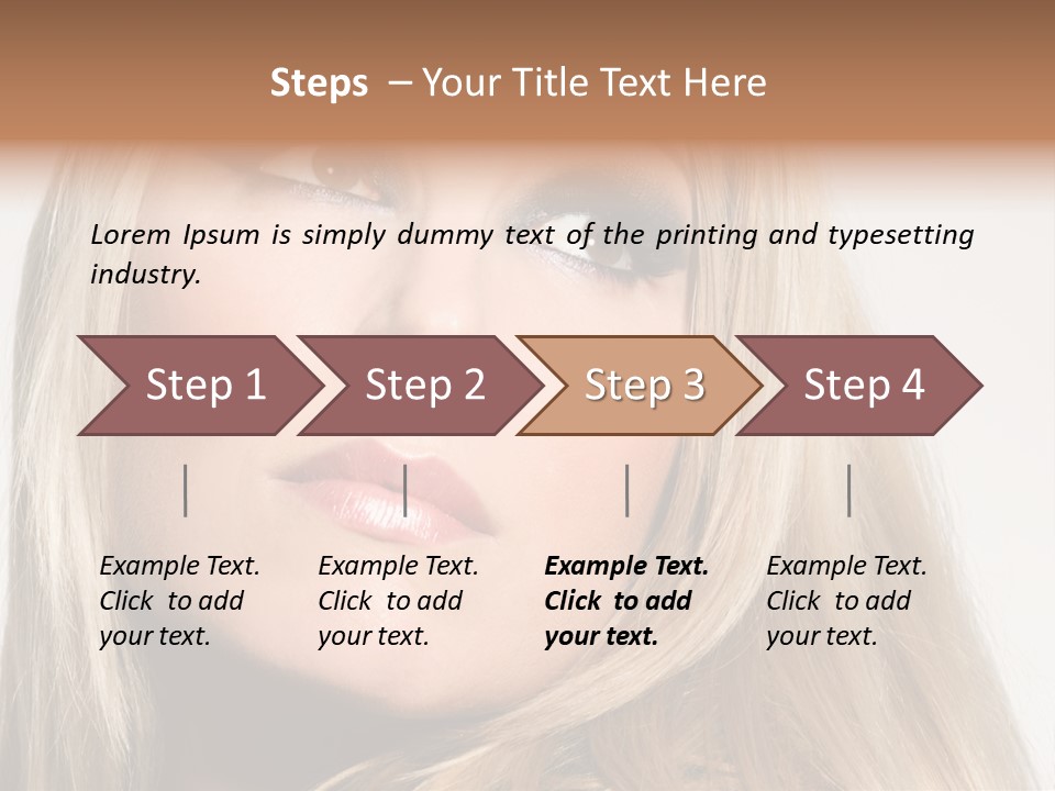 A Woman's Face And Dramatic Eyes. PowerPoint Template