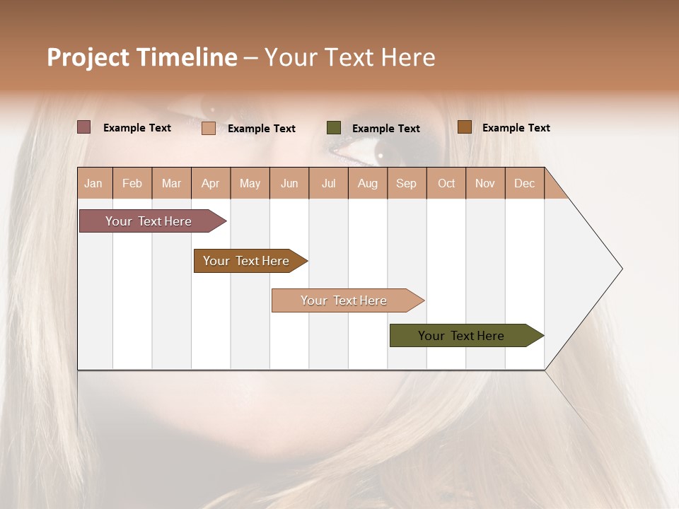A Woman's Face And Dramatic Eyes. PowerPoint Template