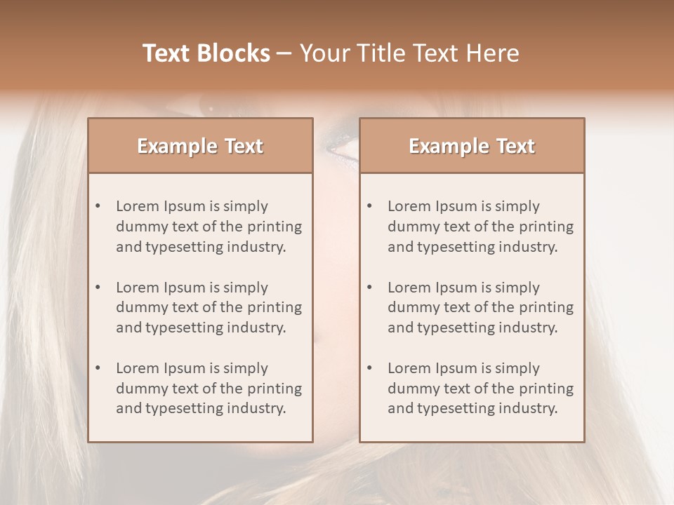 A Woman's Face And Dramatic Eyes. PowerPoint Template