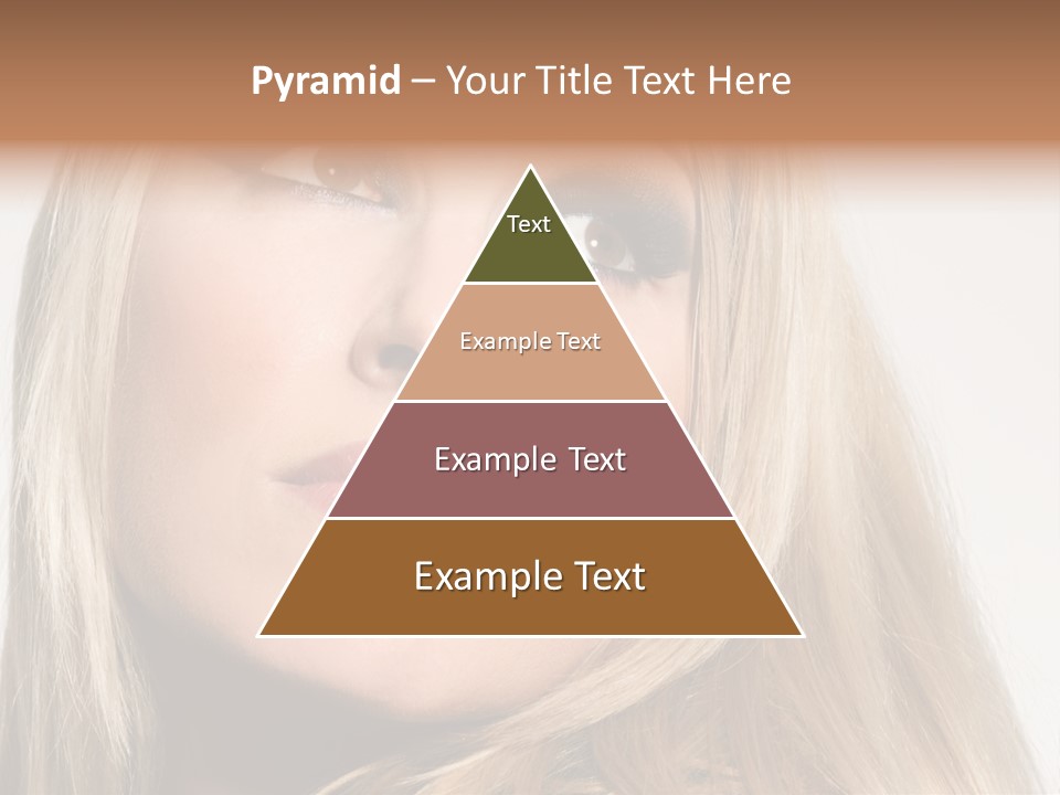 A Woman's Face And Dramatic Eyes. PowerPoint Template