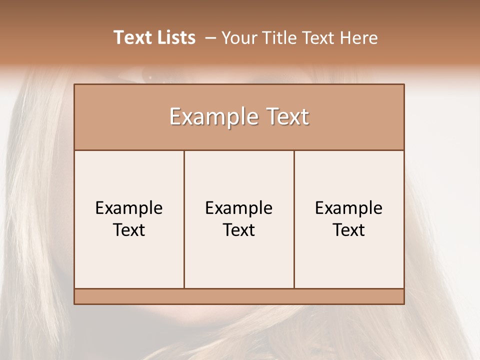 A Woman's Face And Dramatic Eyes. PowerPoint Template