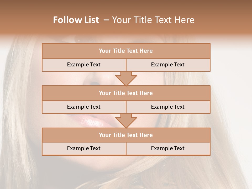 A Woman's Face And Dramatic Eyes. PowerPoint Template