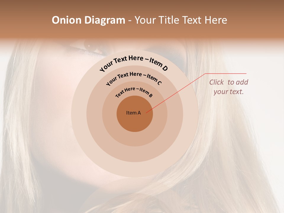 A Woman's Face And Dramatic Eyes. PowerPoint Template