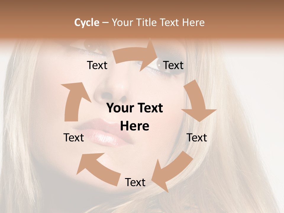 A Woman's Face And Dramatic Eyes. PowerPoint Template