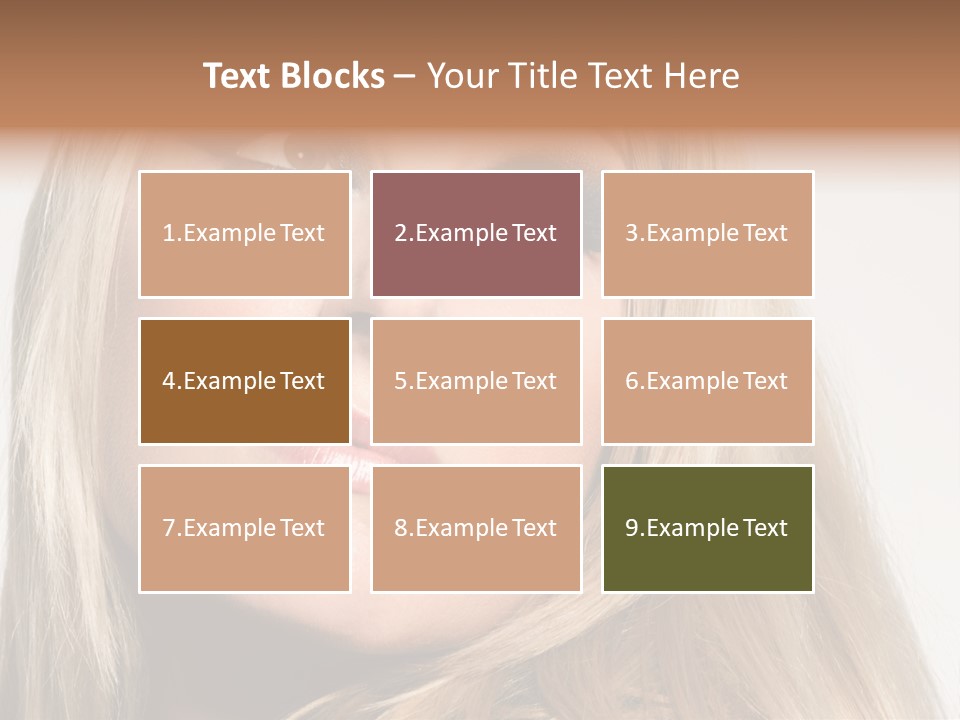 A Woman's Face And Dramatic Eyes. PowerPoint Template