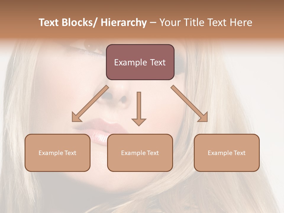 A Woman's Face And Dramatic Eyes. PowerPoint Template