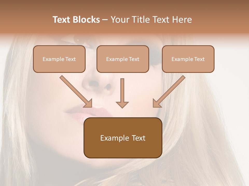 A Woman's Face And Dramatic Eyes. PowerPoint Template